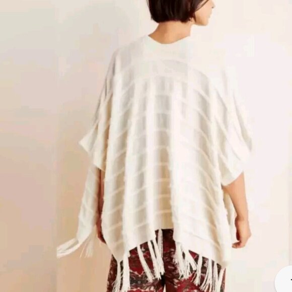 Anthropologie Akemi + Kin Bohemian Fringe Cardigan/Wrap Chenille OS - Picture 2 of 10